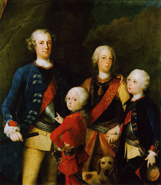 The sons of King Friedrich Wilhelm I